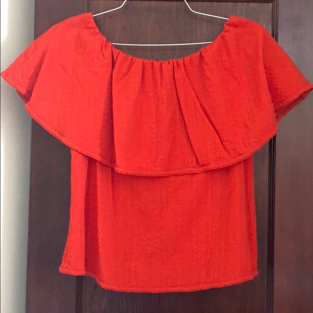 Red off the shoulder top size M